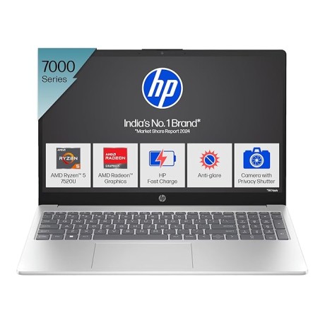 HP 15, 13th Gen Intel Core i5-1334U, (16GB DDR4,512GB SSD) Anti-Glare, Micro-Edge, FHD, 15.6''/39.6cm, Win11, M365 Basic(1yr)* Office24, Silver, 1.59kg, fd0577TU, Iris Xe, FHD Camera w/Shutter Laptop